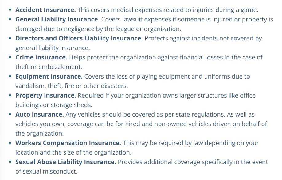 MW 1 types of insurances