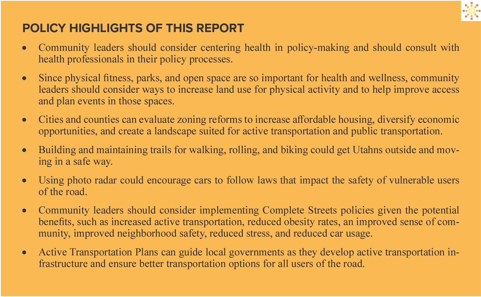 Report Policy Highlights