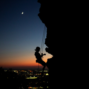 Rock Climbing at night